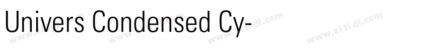 Univers Condensed Cy字体转换